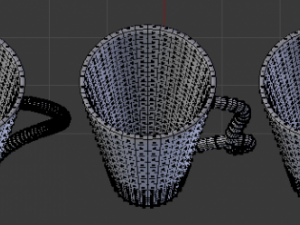 three mugs Model 3D
