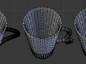 tr&ecirc;s canecas Modelo 3D