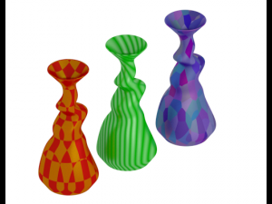 modern colorful vases 3D Model