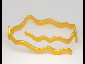 zigzag ring Model 3D