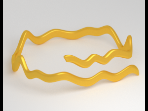 zigzag ring Model 3D