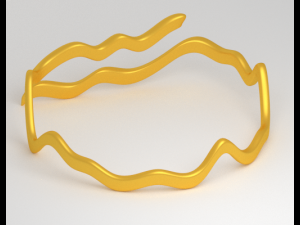 zigzag ring Model 3D