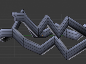 zigzag ring Model 3D