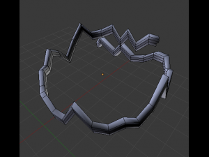 zigzag ring Model 3D
