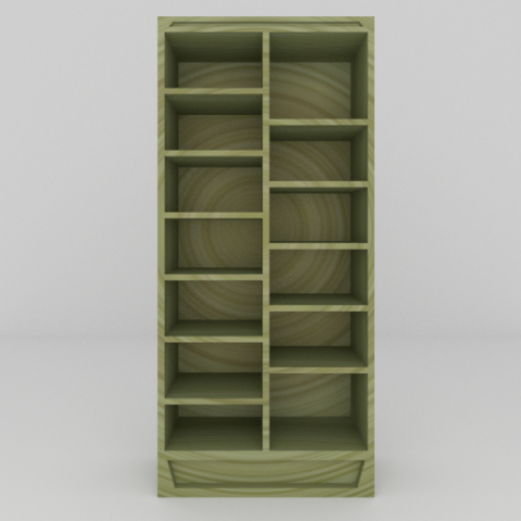 simple bookcase 3D-Modell .c4d .max .obj .3ds .fbx .stl .blend 