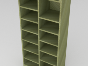 simple bookcase 3D-Modell
