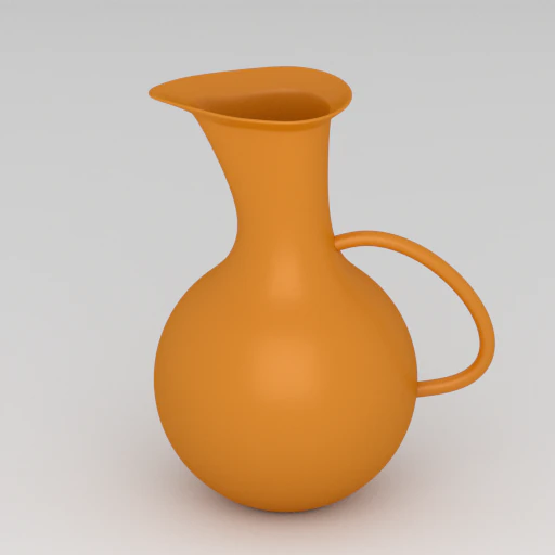 orange water pitcher 3D Model .c4d .max .obj .3ds .fbx .stl .blend