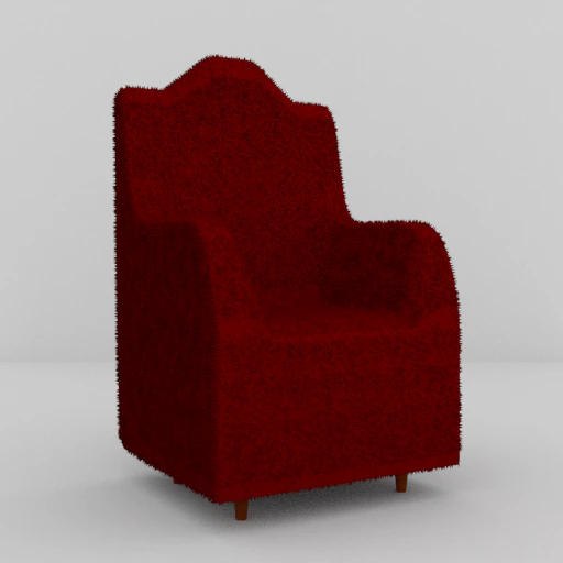 red armchair 3D Model .c4d .max .obj .3ds .fbx .stl .blend 