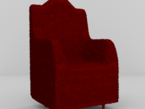 red armchair Model 3D