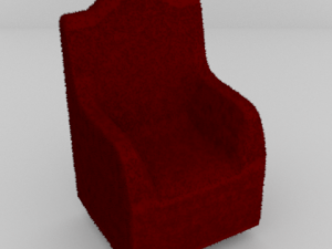 red armchair Modello 3D