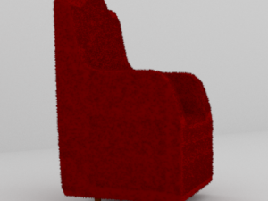 red armchair Modello 3D