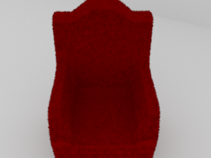 red armchair Modello 3D