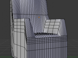 red armchair Modello 3D