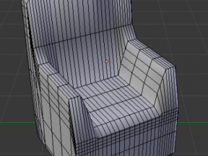 red armchair Modello 3D