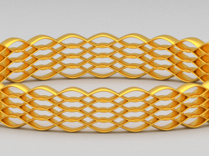 golden bracelet Model 3D