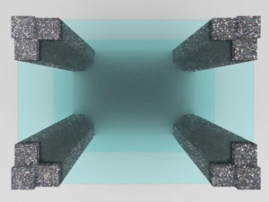 nowoczesny st&oacute;ł 1 Model 3D