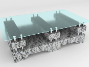 modern table 2 3D Model