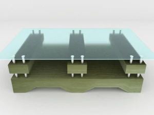 modern table 2 3D Model