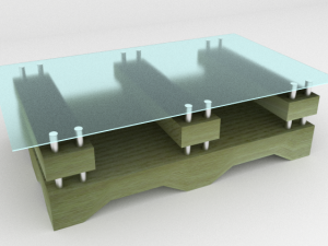 modern table 2 Model 3D