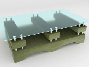 modern table 2 3D Model