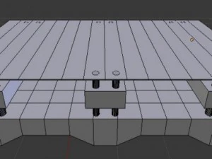 modern table 2 3D Model