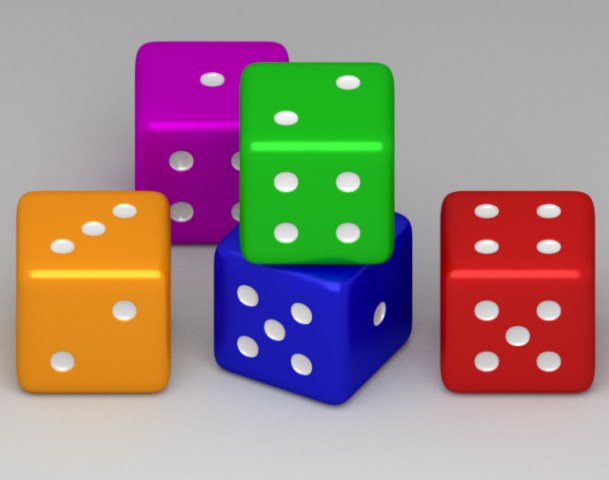 dice 2 3D Model .c4d .max .obj .3ds .fbx .stl .blend 