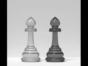 チェス司教 3Dモデル