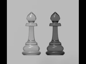 チェス司教 3Dモデル