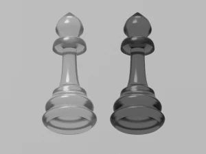 チェス司教 3Dモデル