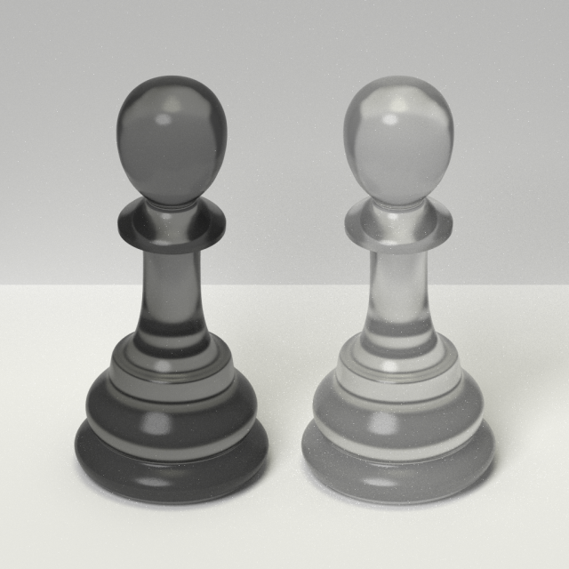 two chess pawns 3D Модель .c4d .max .obj .3ds .fbx .stl .blend 