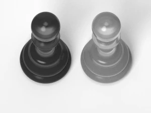 dois pe&otilde;es de xadrez Modelo 3D