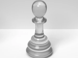 dois pe&otilde;es de xadrez Modelo 3D