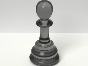 dois pe&otilde;es de xadrez Modelo 3D