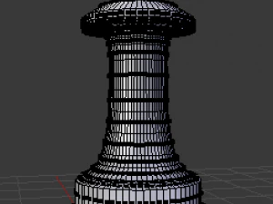 dois pe&otilde;es de xadrez Modelo 3D