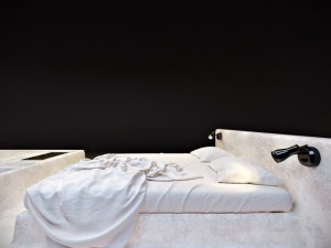 bed with bath Model 3D