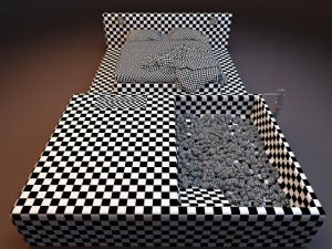 bed with bath Model 3D