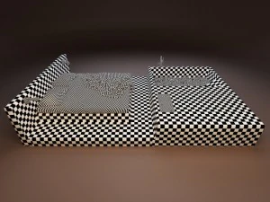 bed with bath 3D Model