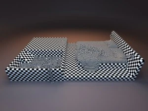 bed with bath 3D Model