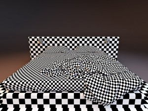 bed with bath Model 3D
