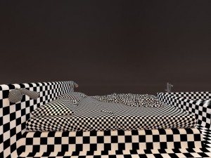 bed with bath Model 3D