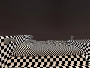 bed with bath 3D Model