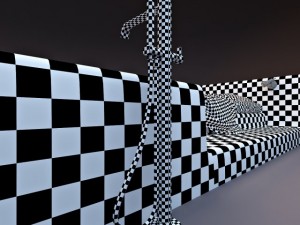 bed with bath Model 3D
