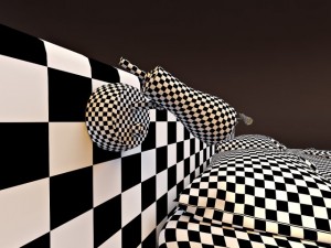 bed with bath Model 3D