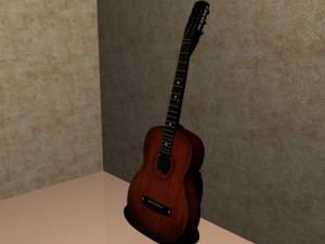 acoustic guitar 3D Model
