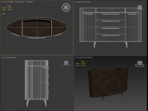 giorgio collection vanity art 920 dresser 3D 模型