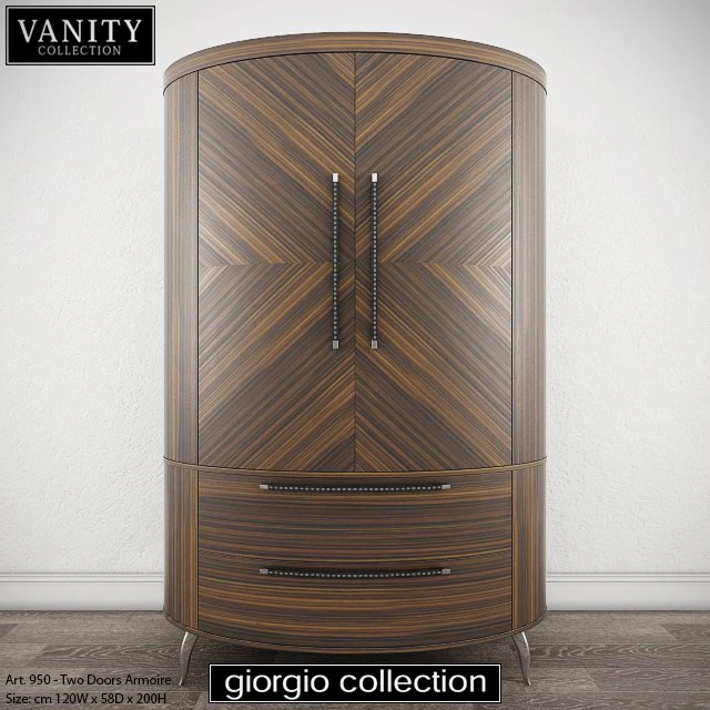 giorgio collection vanity art 950 two doors armoir 3D Model .c4d .max .obj .3ds .fbx .stl .blend 