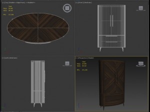 giorgio collection vanity art 950 two doors armoir Modelo 3D
