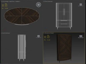 giorgio collection vanity art 950 two doors armoir 3D Model