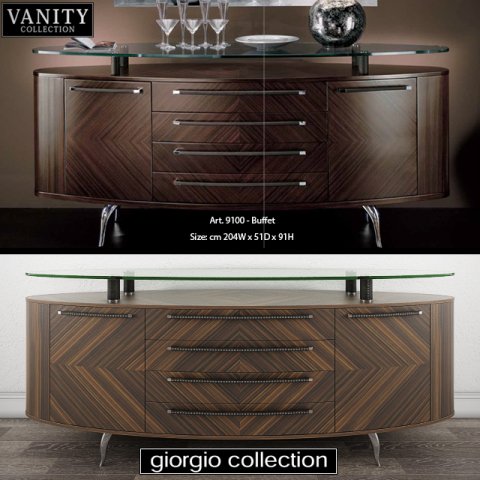 giorgio collection vanity art 9100 buffet 3D Model .c4d .max .obj .3ds .fbx .stl .blend