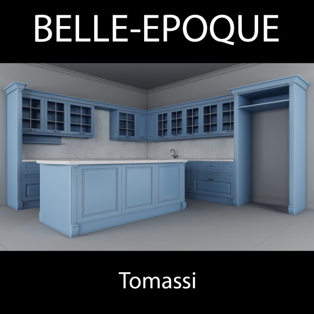 kitchen belle epoque tomassi 3D 모델 .c4d .max .obj .3ds .fbx .stl .blend 
